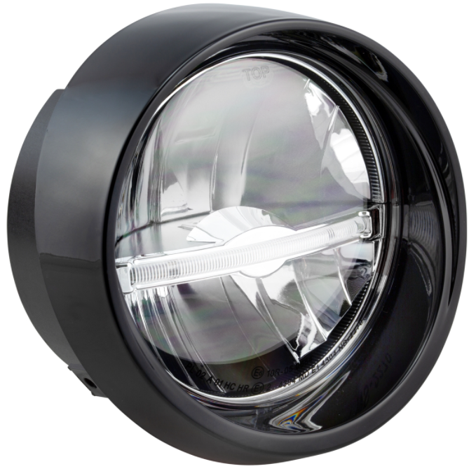 Koplamp LED voor Vespa Primavera 50-150ccm 2T/4T (-'18), glanzend zwart