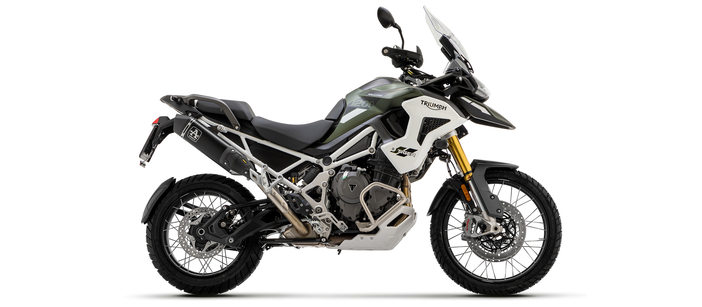 ARROW VELOCE DARK Racing Slip-On für Triumph Tiger 1200, Typ PV01, 2022-2024