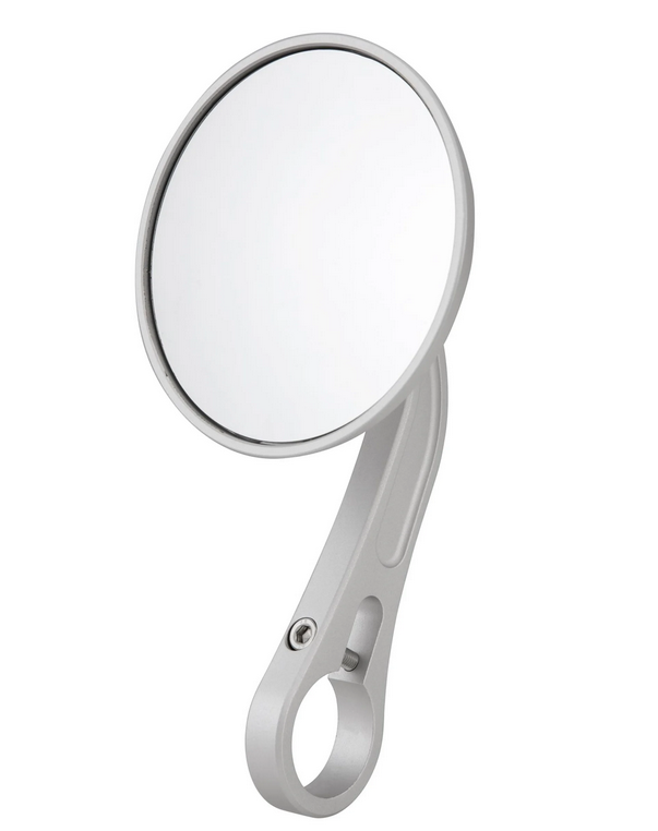 Stuurkapspiegel voor Vespa, links of rechts, rond, zilver mat