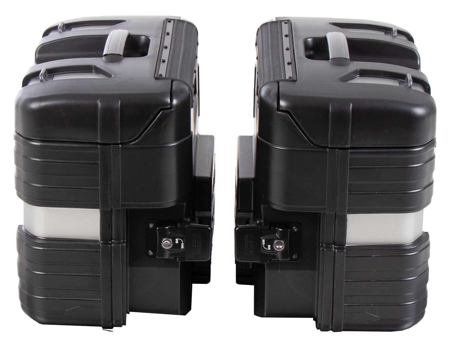 Gobi zijkofferset Black Edition incl. bagagehaak Hepco & Becker