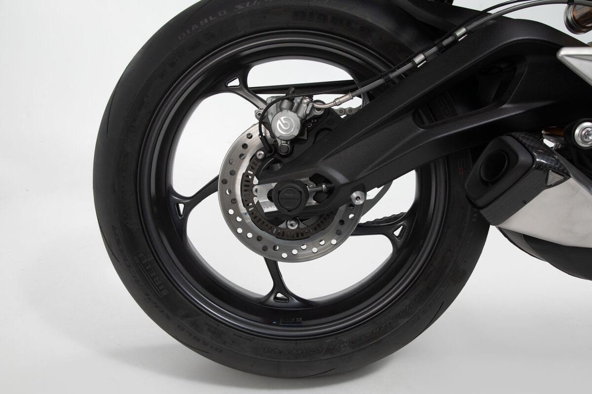 SW-Motech Crashpad kit voor achteras zwart voor Triumph Street Triple, Daytona - SW Motech