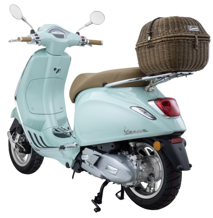 Klassiek bagagerek voor Vespa, donkerbruin