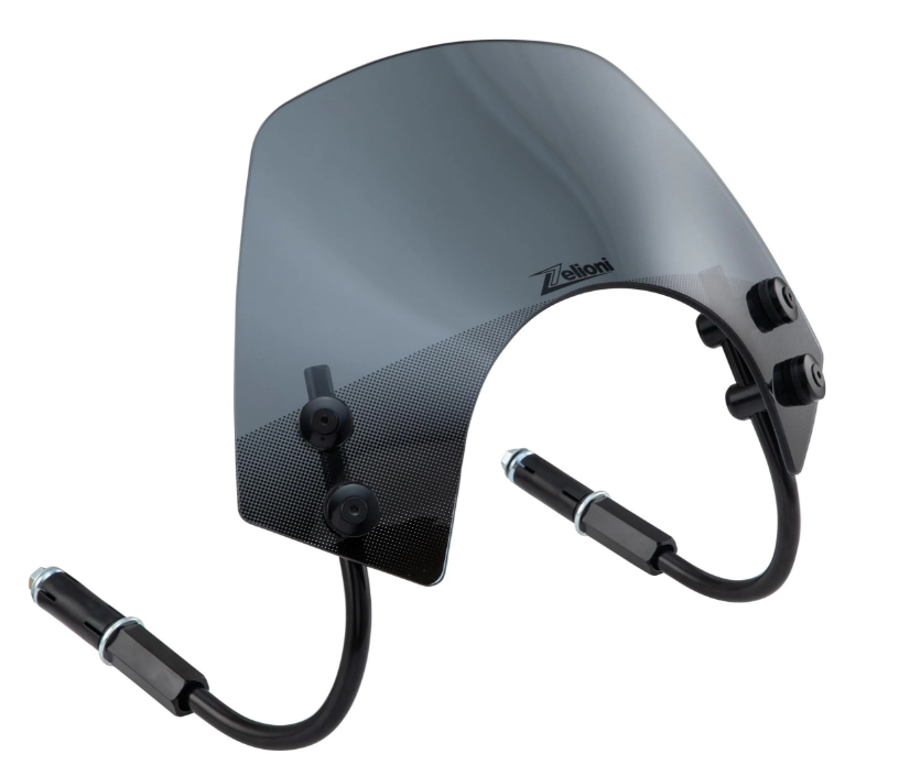 Flyscreen ZELIONI Racing voor Vespa GTS/GTS Super/GT/GT L 125-300cc, zwart getint