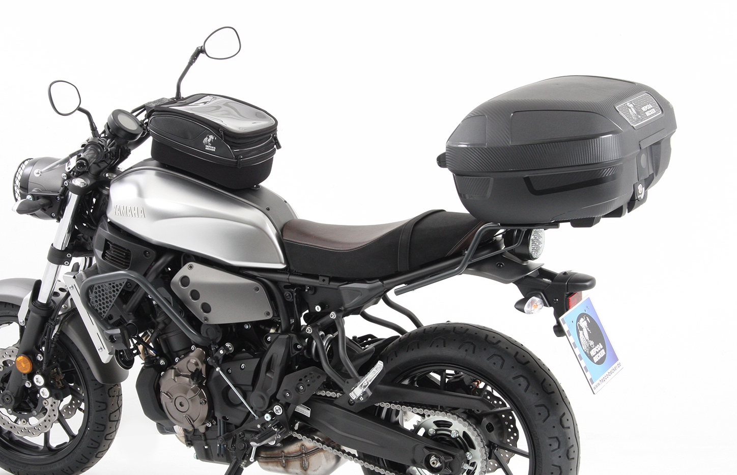 Alurack topkofferdrager antraciet voor Yamaha XSR 700 / XSR 700 Xtribute (Bj.16-) Hepco & Becker