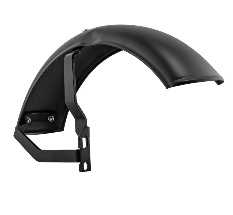Spatbord 2.0 Garelli voor Vespa PX 80-200ccm, metaal mat zwart, beugel zwart