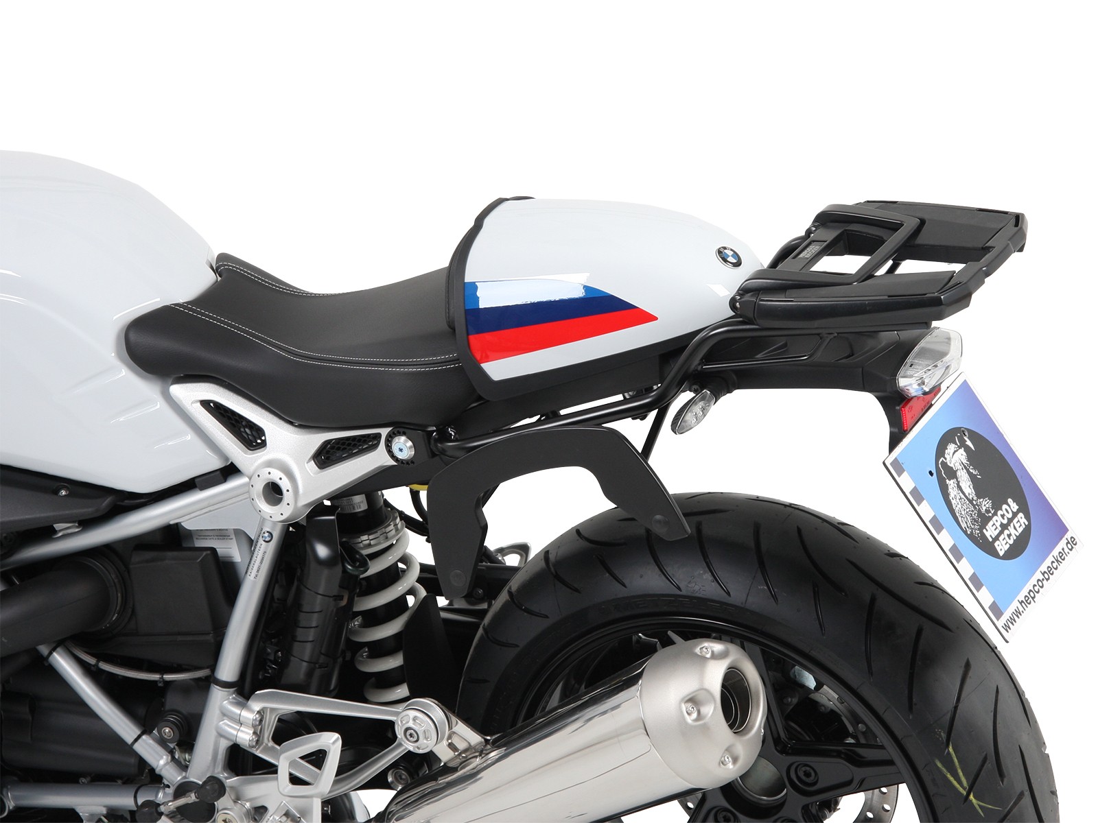 C-Bow zijdrager zwart voor BMW R nineT Racer (17-20) Hepco & Becker