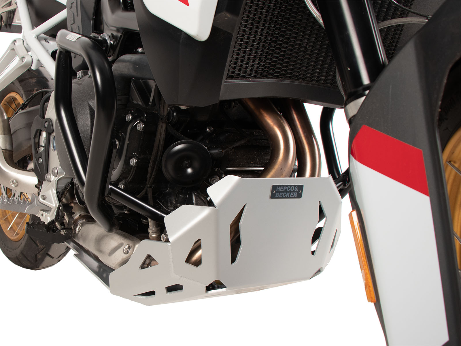 Motorbeschermplaat zilver voor BMW F 900 GS (24-) Hepco & Becker