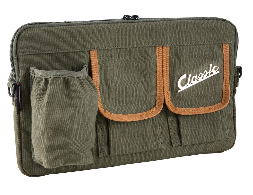 Classic"-tas voor bagageruimte/handschoenkastje Vespa - olijf, canvas