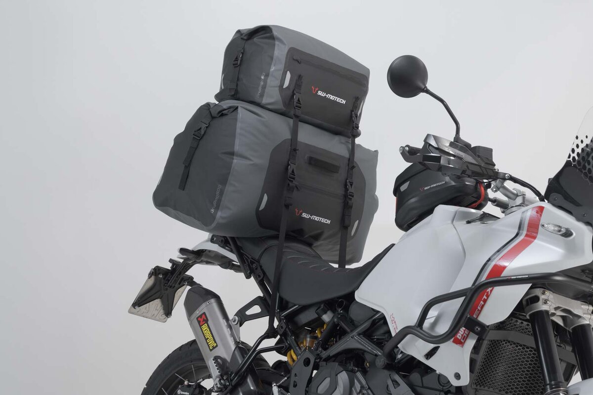 Drybag 350 achtertas voor Moto Guzzi Stelvio 1200, zwart/grijs - SW Motech