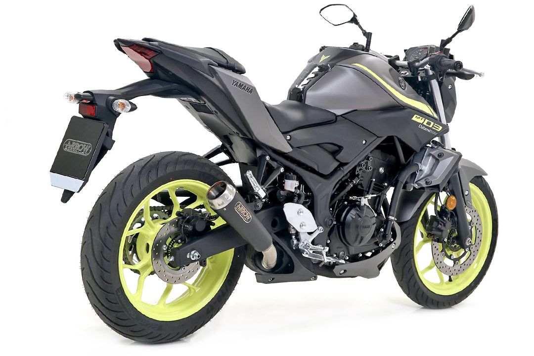 ARROW uitlaat DARK PRO Race voor Yamaha MT-03 (16-)