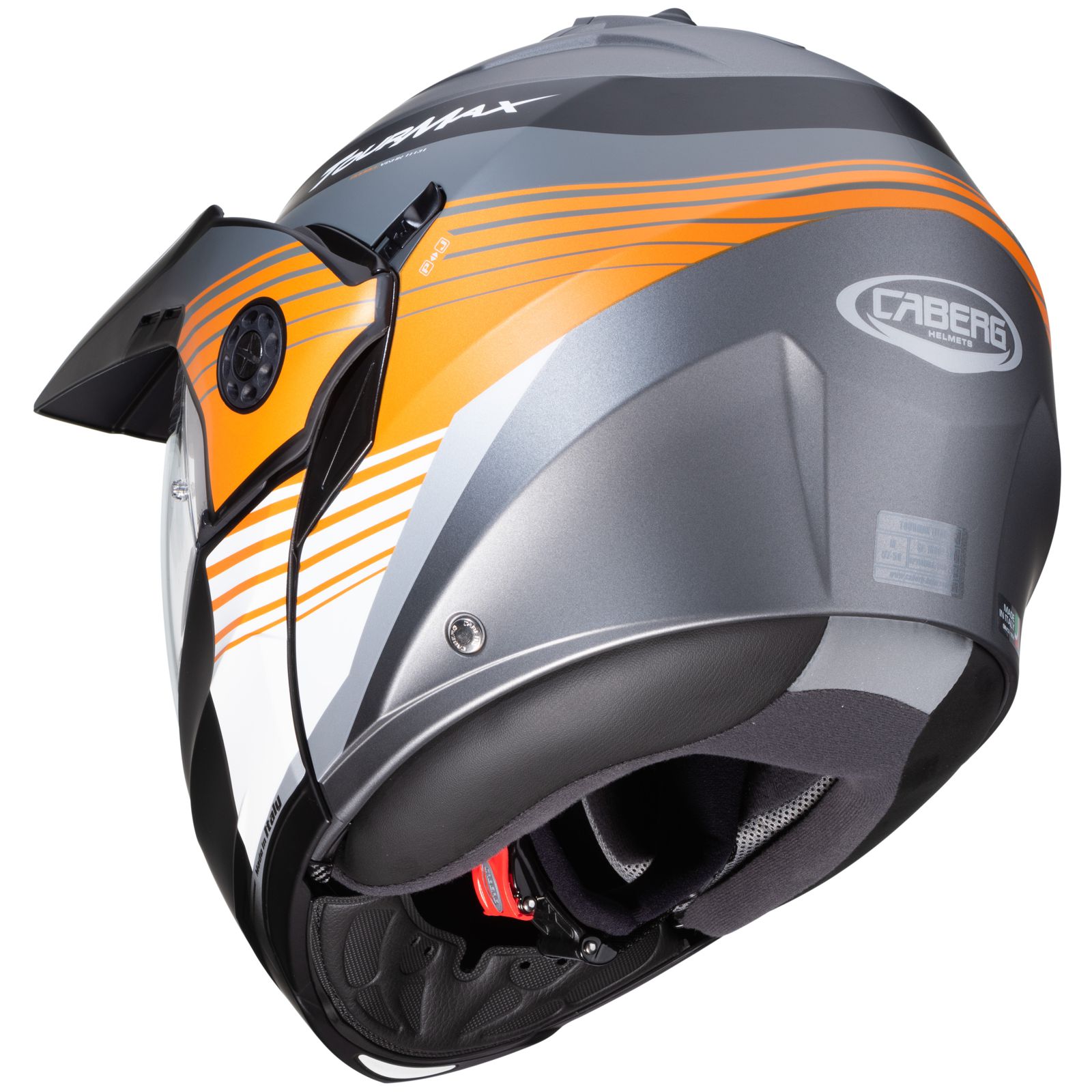 Caberg Helm Tourmax Titan, mat-gun/oranje-wit
