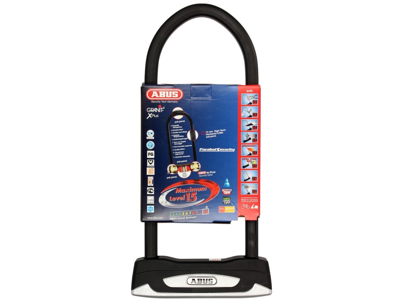 ABUS U-slot 300x108 Granit X-Plus 54 voor motorfiets, scooter & Vespa