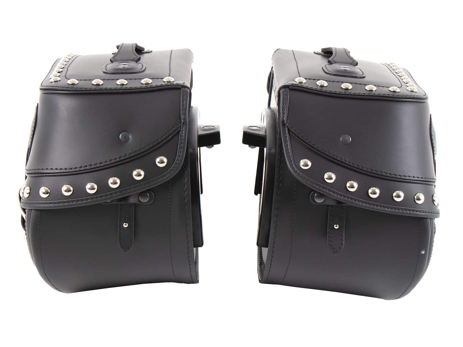 Zadeltassenset Buffalo Big Custom zwart voor C-Bow bagagedrager Hepco & Becker