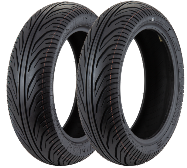 Banden voor & achter 120/70-12 + 130/70-12 TL