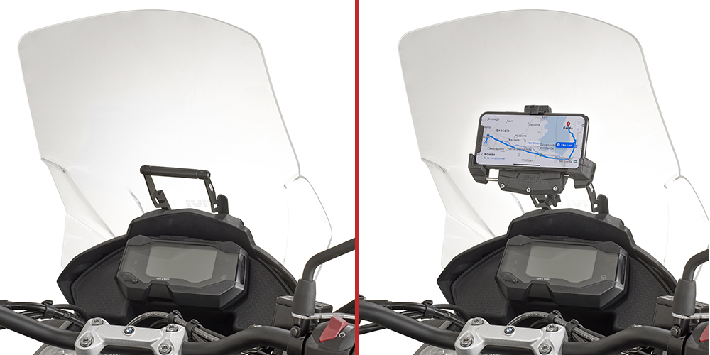 Beugel voor montage op voorruit voor navigatie / smartphonehouder voor BMW G 310 GS (BJ. 17-) Of