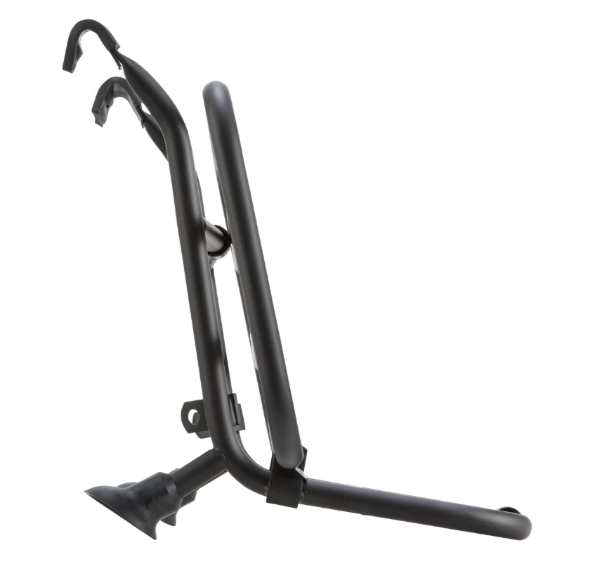 Bagagerek vooraan voor Vespa PX 80-200cc, opvouwbaar, zwart