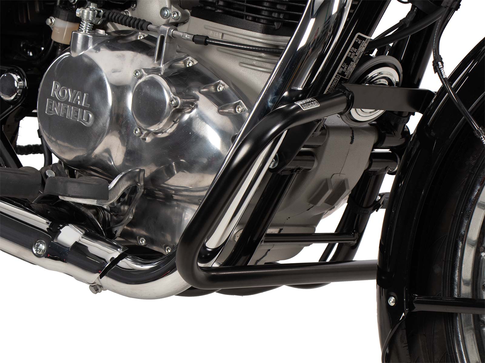 Motorbeschermer zwart voor Royal Enfield Bullet 350 (24-) Hepco & Becker