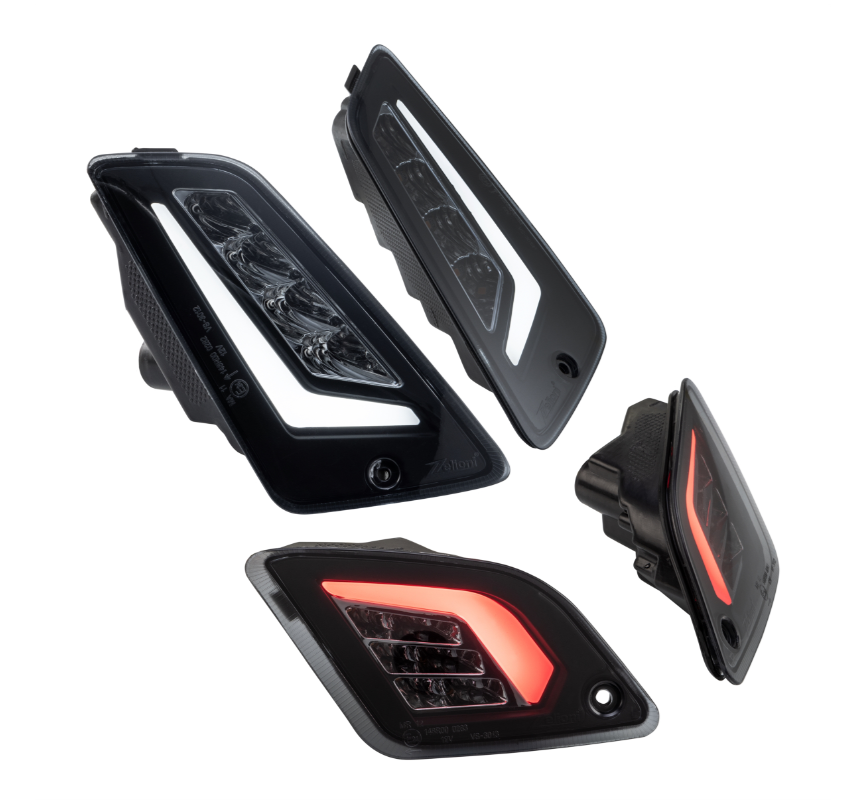Knipperlichtset ZELIONI voor & achter voor Vespa GTS/GTS Super/GTV 125-300cc, getint