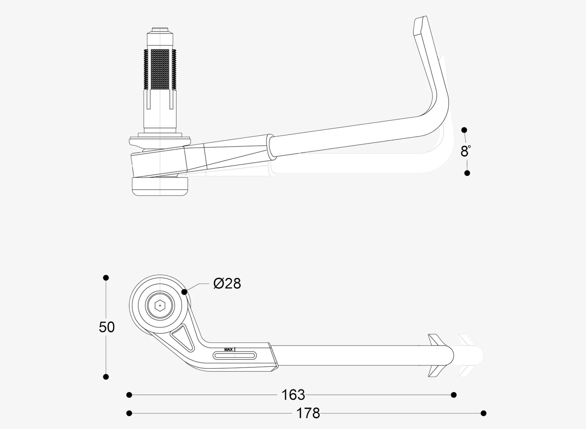 Barracuda hendelbeschermers PRO-TECT VR|46 Racing - universeel zwart