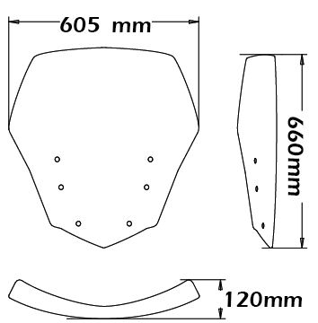 Voorruit origineel type voor BMW K 1600 GT /GTL (10-22), helder