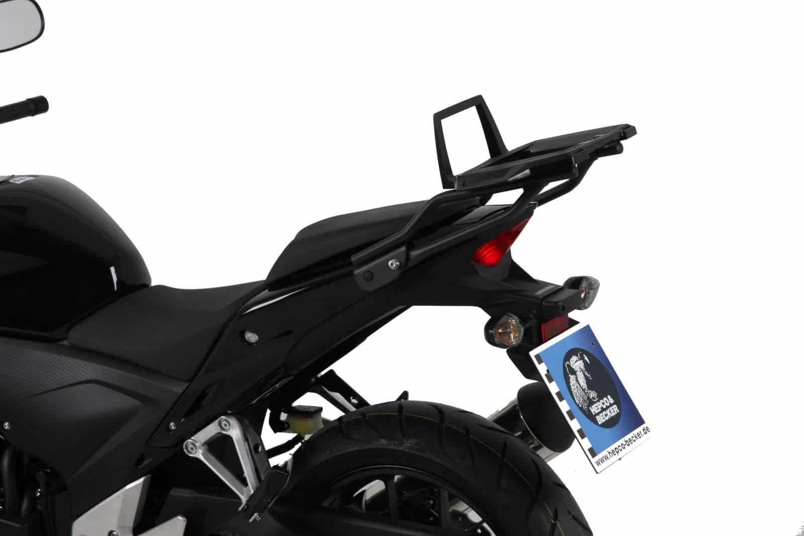 Aluminium topkofferhouder antraciet/zwart voor Honda CBR 500 R (13-15) Hepco & Becker