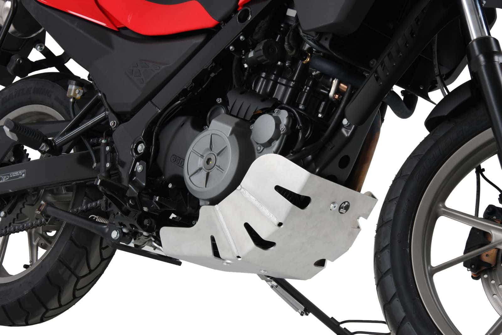 Motorbeschermplaat zilver voor BMW G 650 GS (11-16)/Sertao (12-16) Hepco & Becker