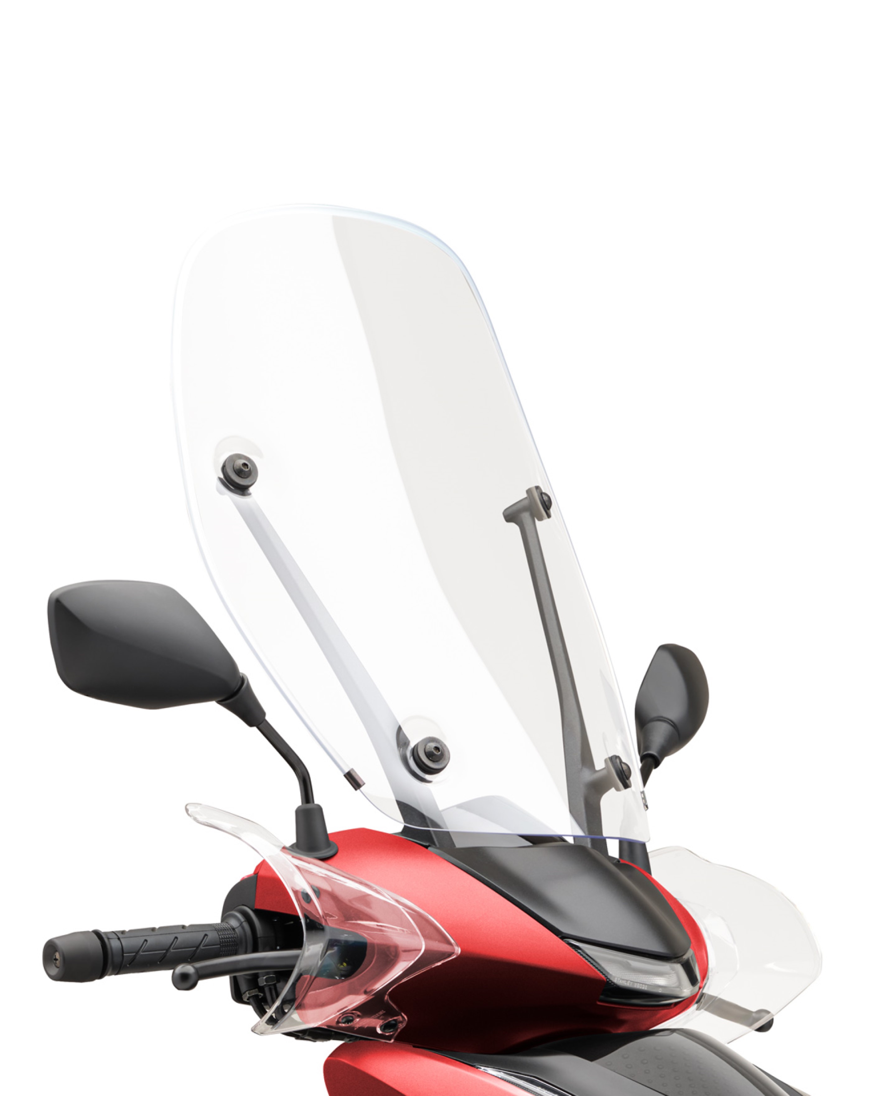 Hoog windscherm Mat Parel Diaspro Rood voor Honda SH 350i (21-) Origineel