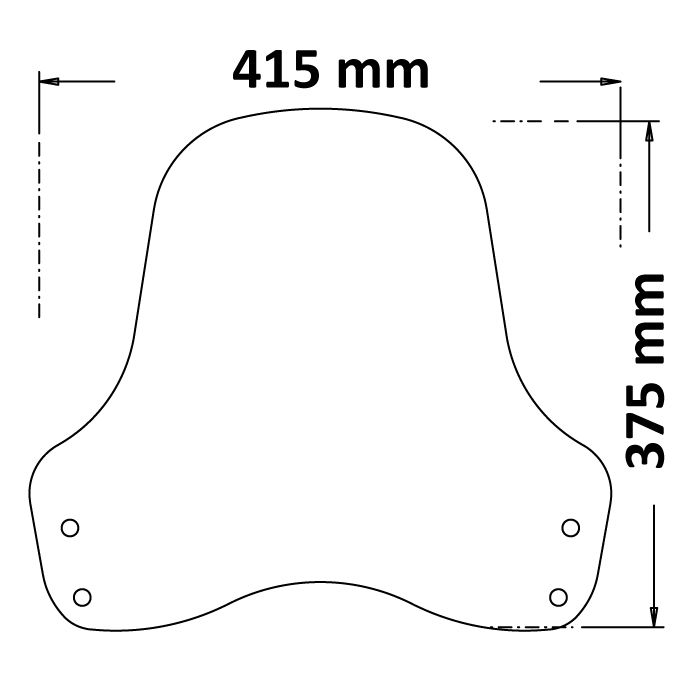Hoog windscherm voor BMW R nineT Urban G/S (21-23)
