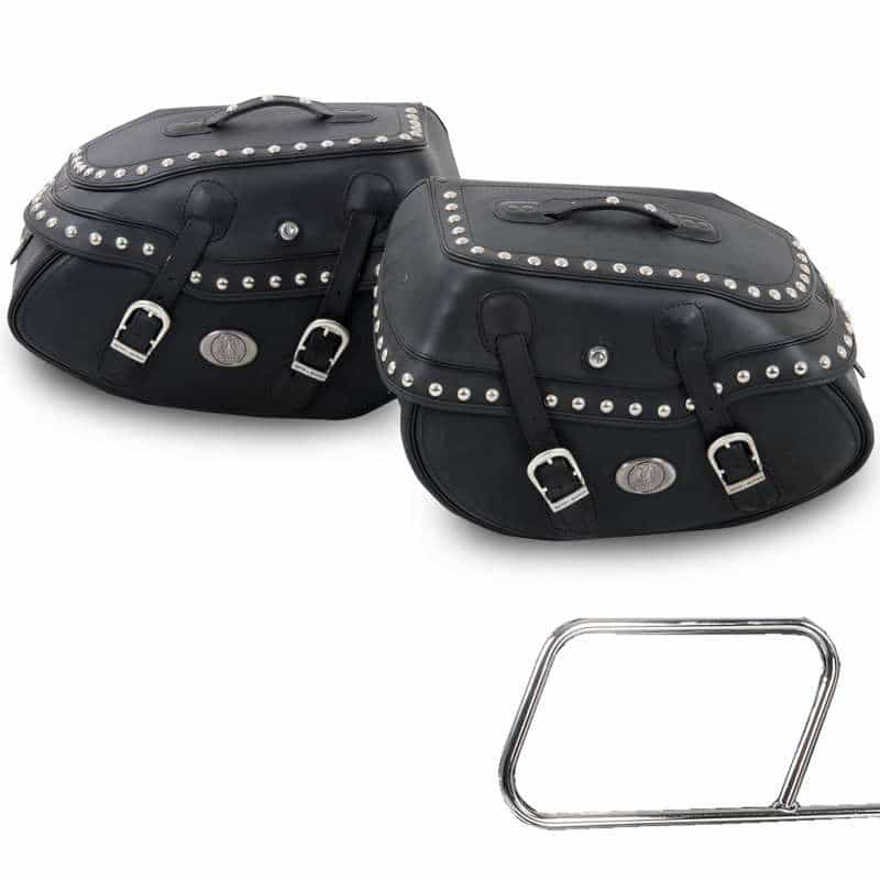 Zijkoffer set Buffalo Big Custom zwart voor buizentas houder Hepco & Becker