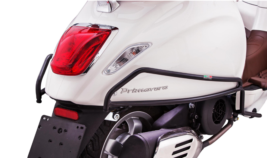 Crashbar zijafdekking voor Vespa Primavera/Sprint/Elettrica 50-150cc, zwart