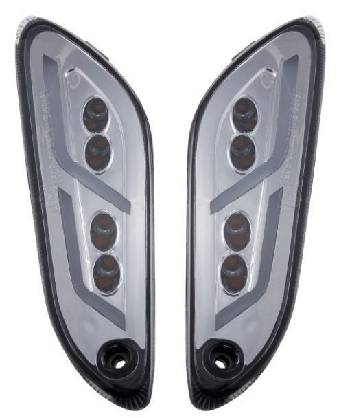 Richtingaanwijzerset voor & achter voor Vespa Primavera/Sprint 125-150cc 2T/4T AC, getint