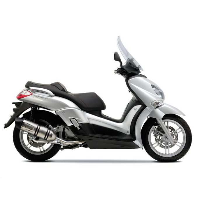 LeoVince uitlaatsysteem compleet SBK LV One Evo 2, roestvrij staal voor Yamaha X-MAX / X-City 250 (Bj.06-16)