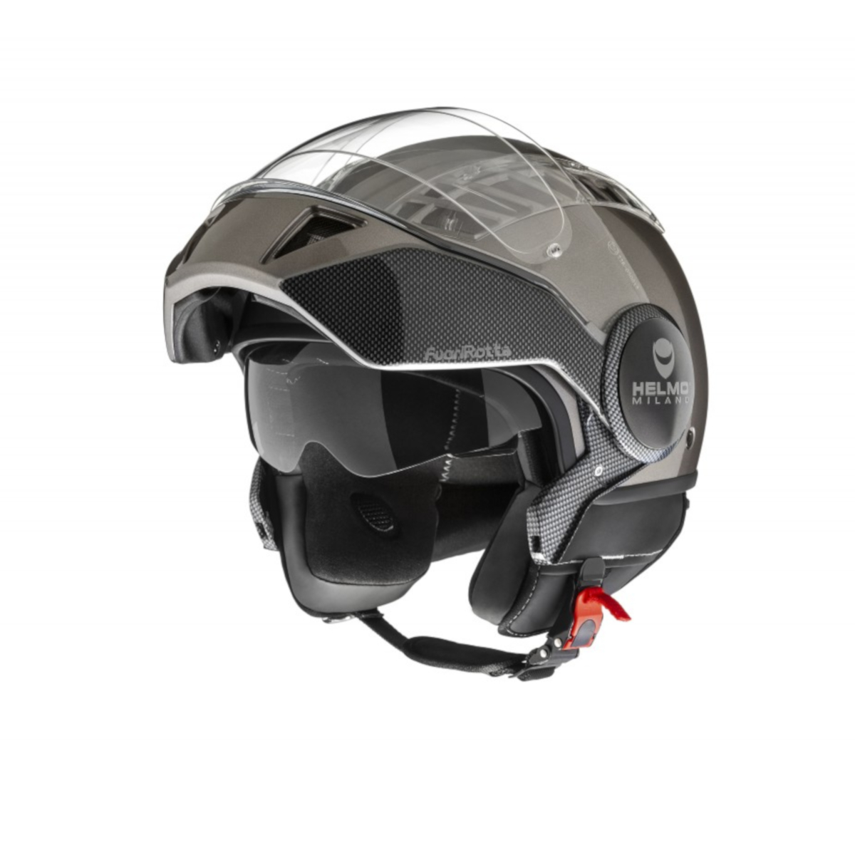 Helmo Milano Full Jet Helm, FuoriRotta, glanzend grijs