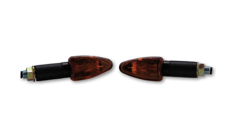 HIGHSIDER Smart Arrow lampen Mini richtingaanwijzerbehuizing zwart / lens oranje (paar), voor & achter