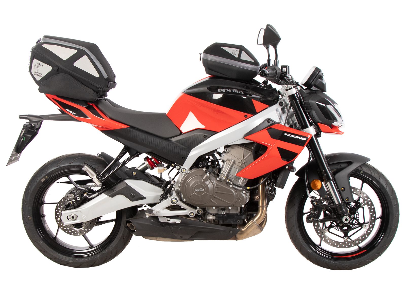 Sportrek vast zwart voor Aprilia Tuono 457 (25- ) Hepco & Becker