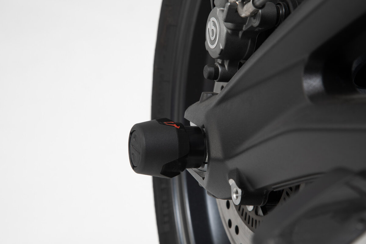 SW-Motech Crashpad kit voor achteras zwart voor Triumph Street Triple, Daytona - SW Motech