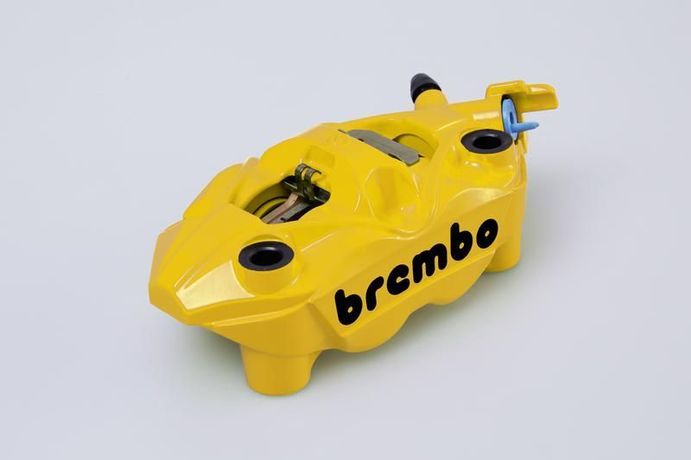 Brembo remklauw, geel, linkerkant voor Suzuki GSX-S1000 BJ. 2015-2017