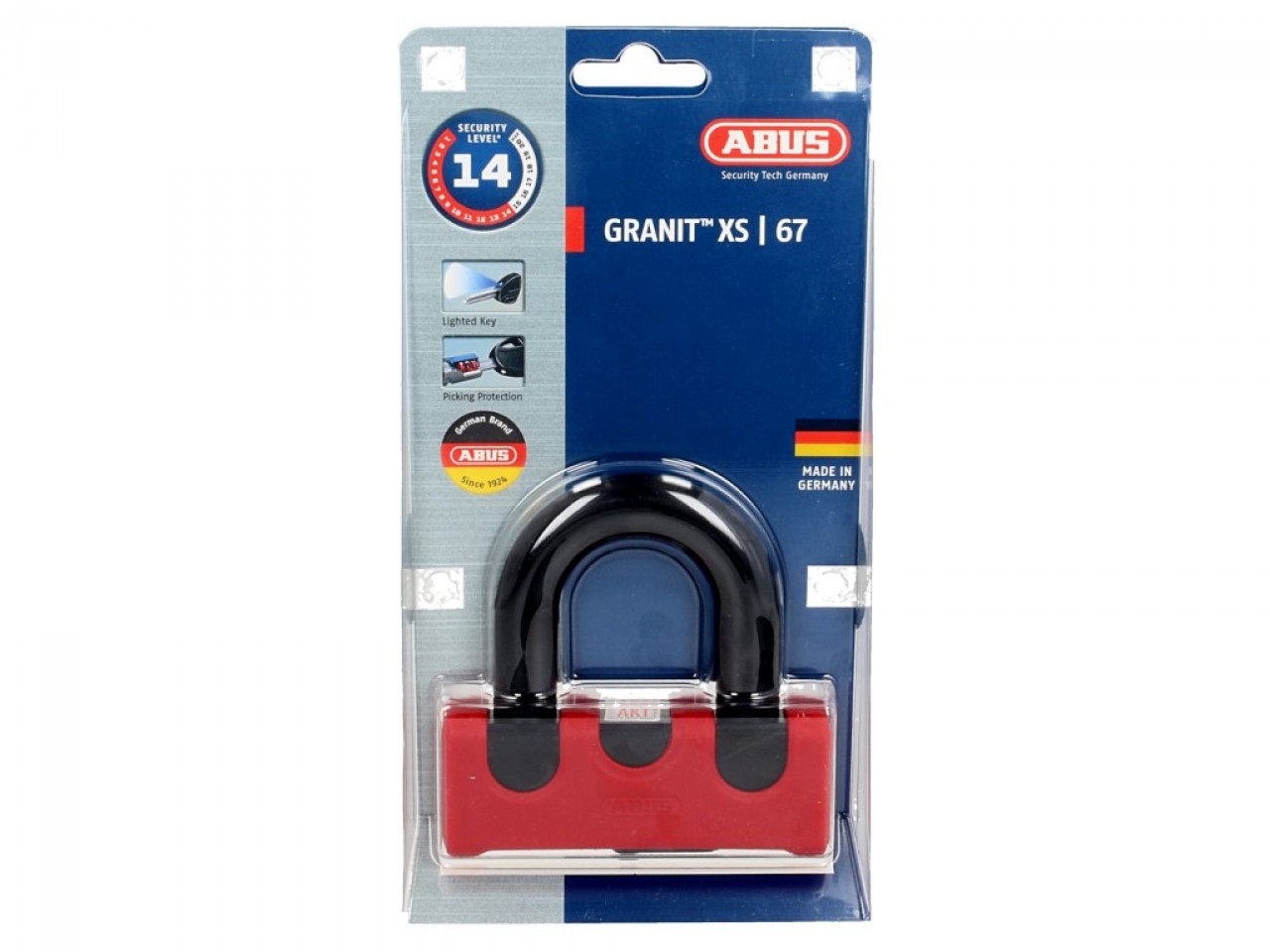 ABUS beugelslot Granit Power XS 67 voor motorfiets, scooter & Vespa