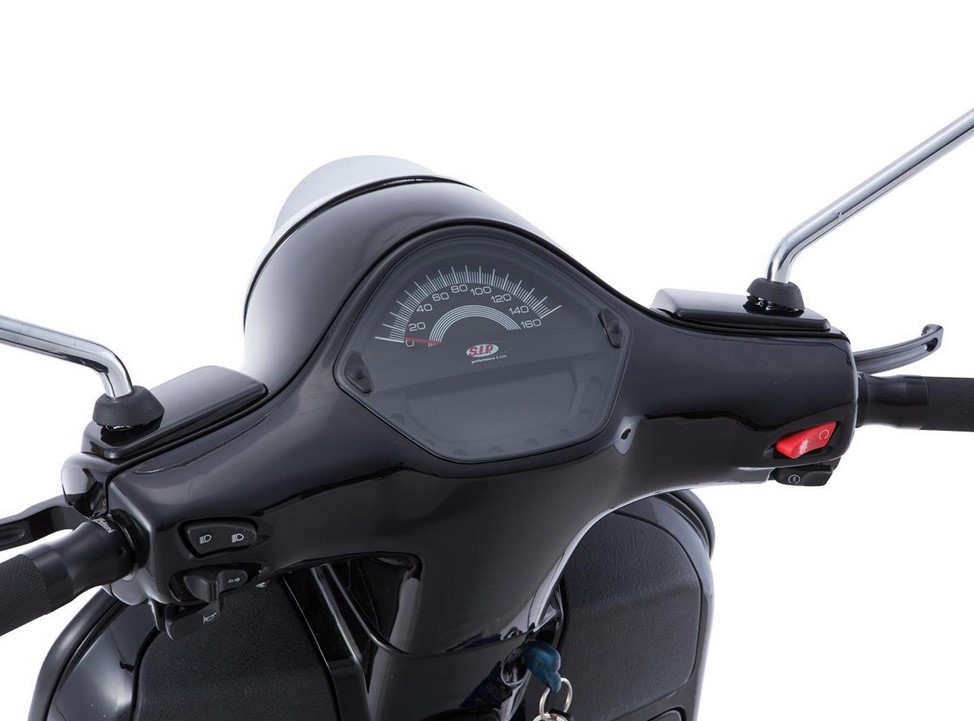 Toerenteller/snelheidsmeter voor Vespa GTS/GTS Super/GTS SuperSport, d.w.z., 125-300cc (-'14), zwart