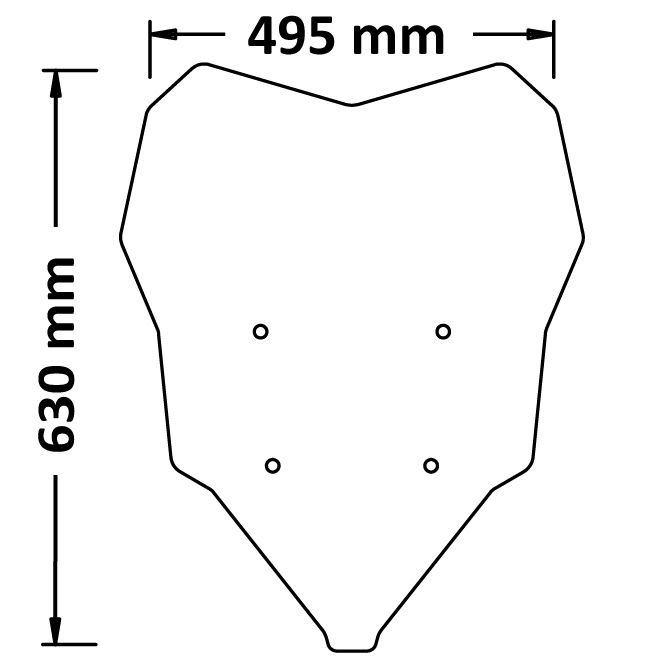Middenvoorruit voor BMW F 900 XR (21-22), licht getint