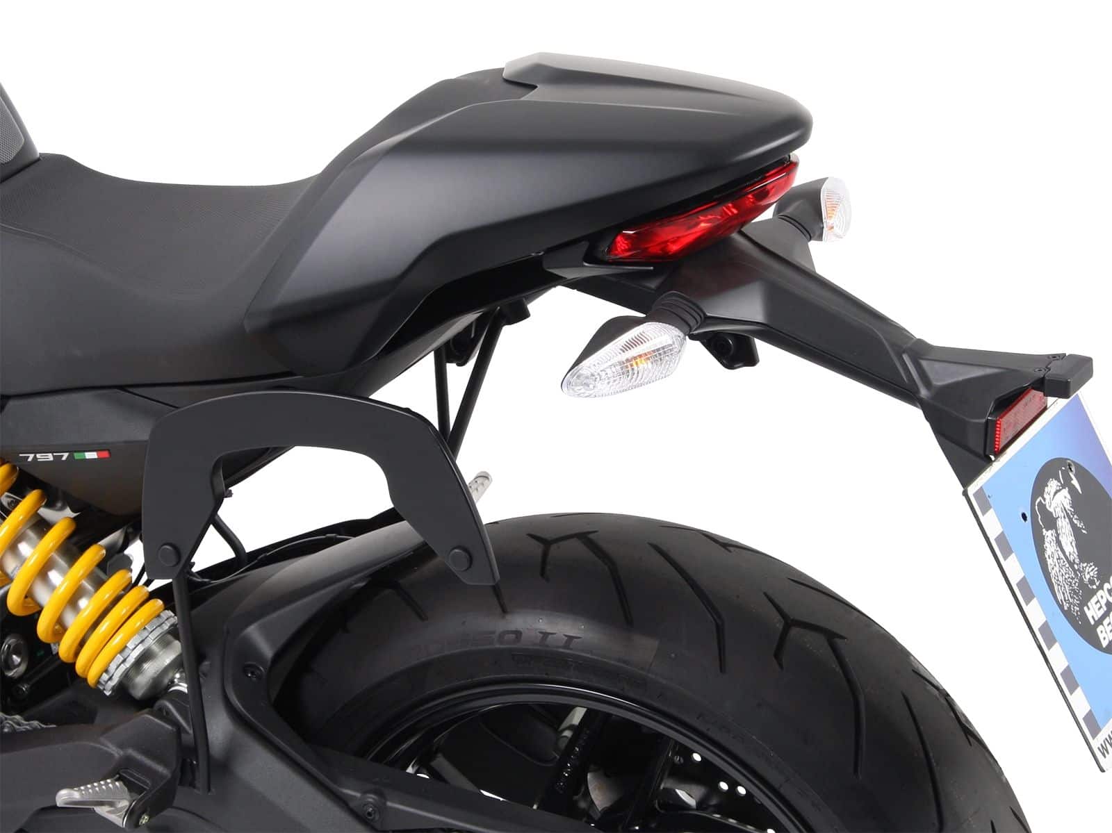 C-Bow zijdrager zwart voor Ducati Monster 797 (17-20) Hepco & Becker