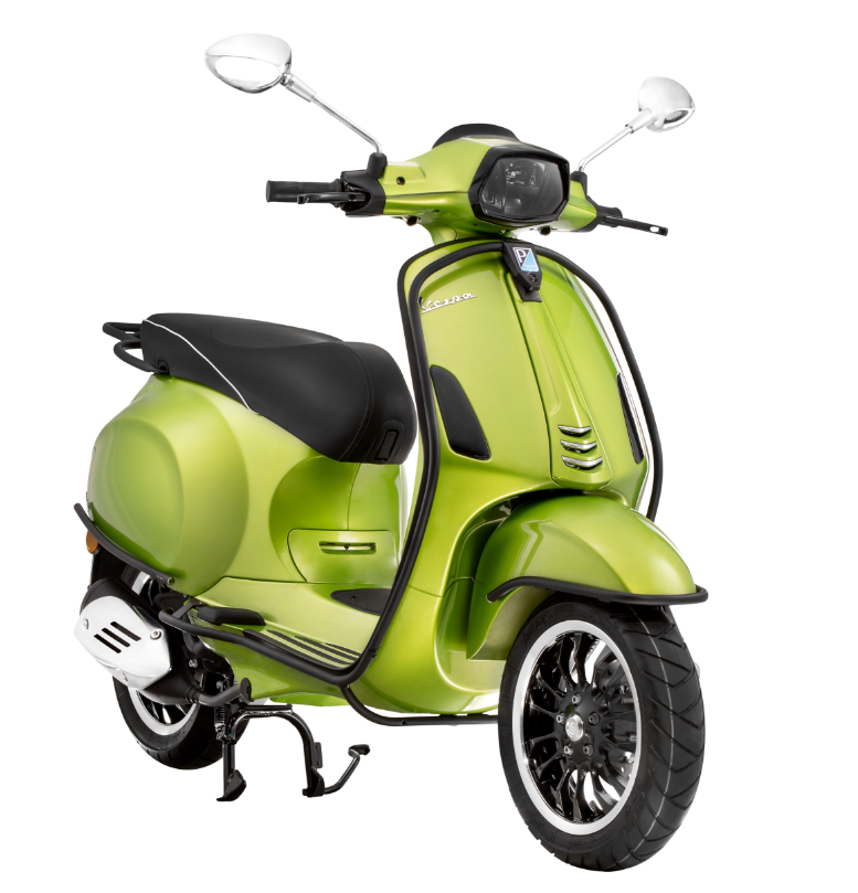 Crashbar zijafdekking voor Vespa Primavera/Sprint/Elettrica 50-150ccm, mat zwart
