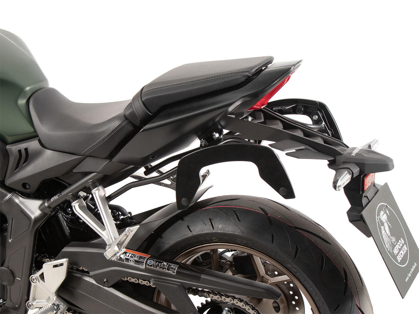 C-Bow zijdrager zwart voor Honda CB 650 R / E-Koppeling (24-) Hepco & Becker