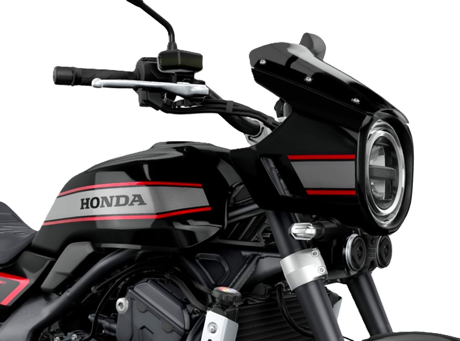 Koplampmasker zwart/rood voor Honda CB 1000 F (26-) Origineel