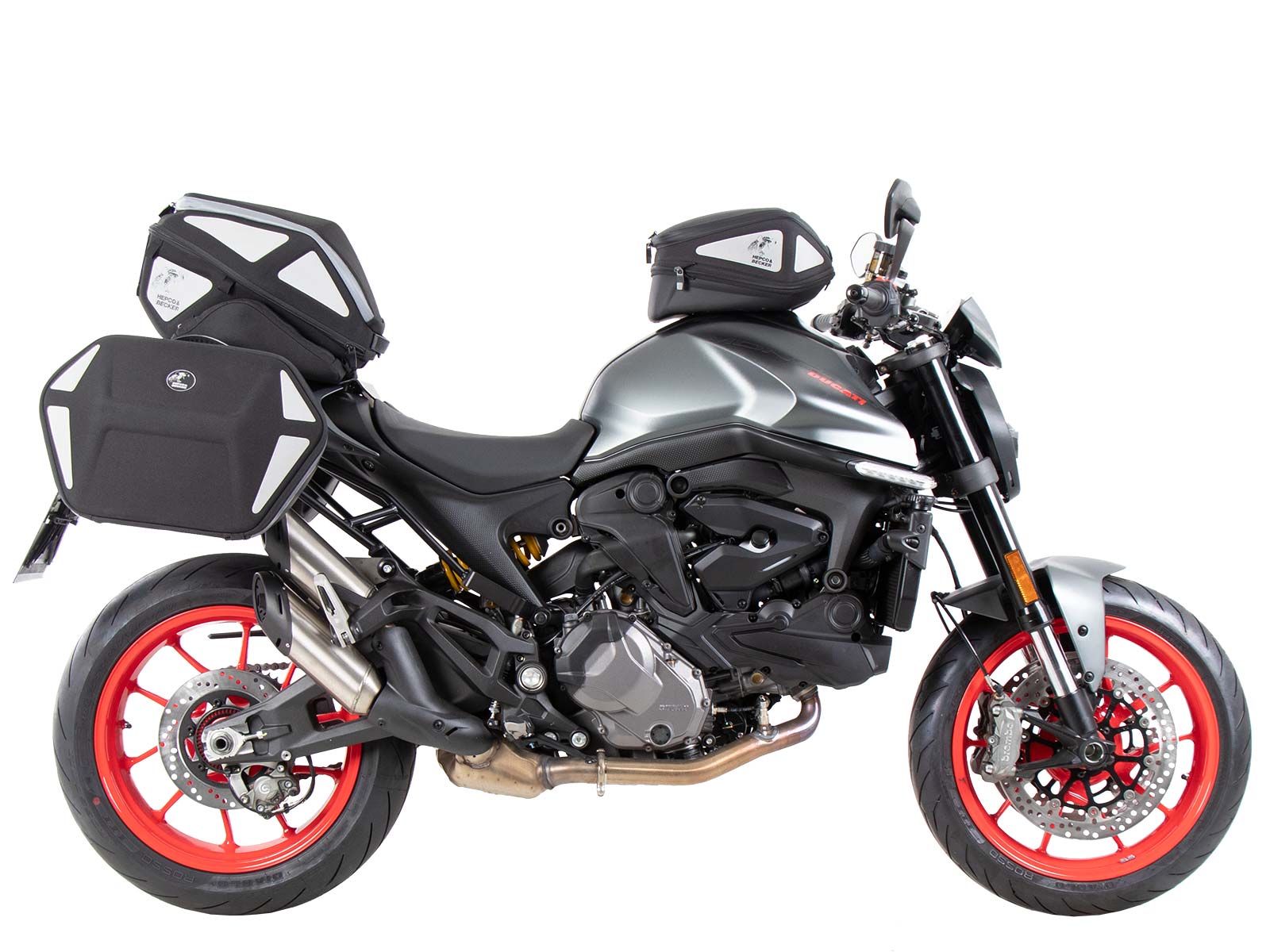 C-Bow zijdrager zwart voor Ducati Monster 937 / 937+ (21-) Hepco & Becker