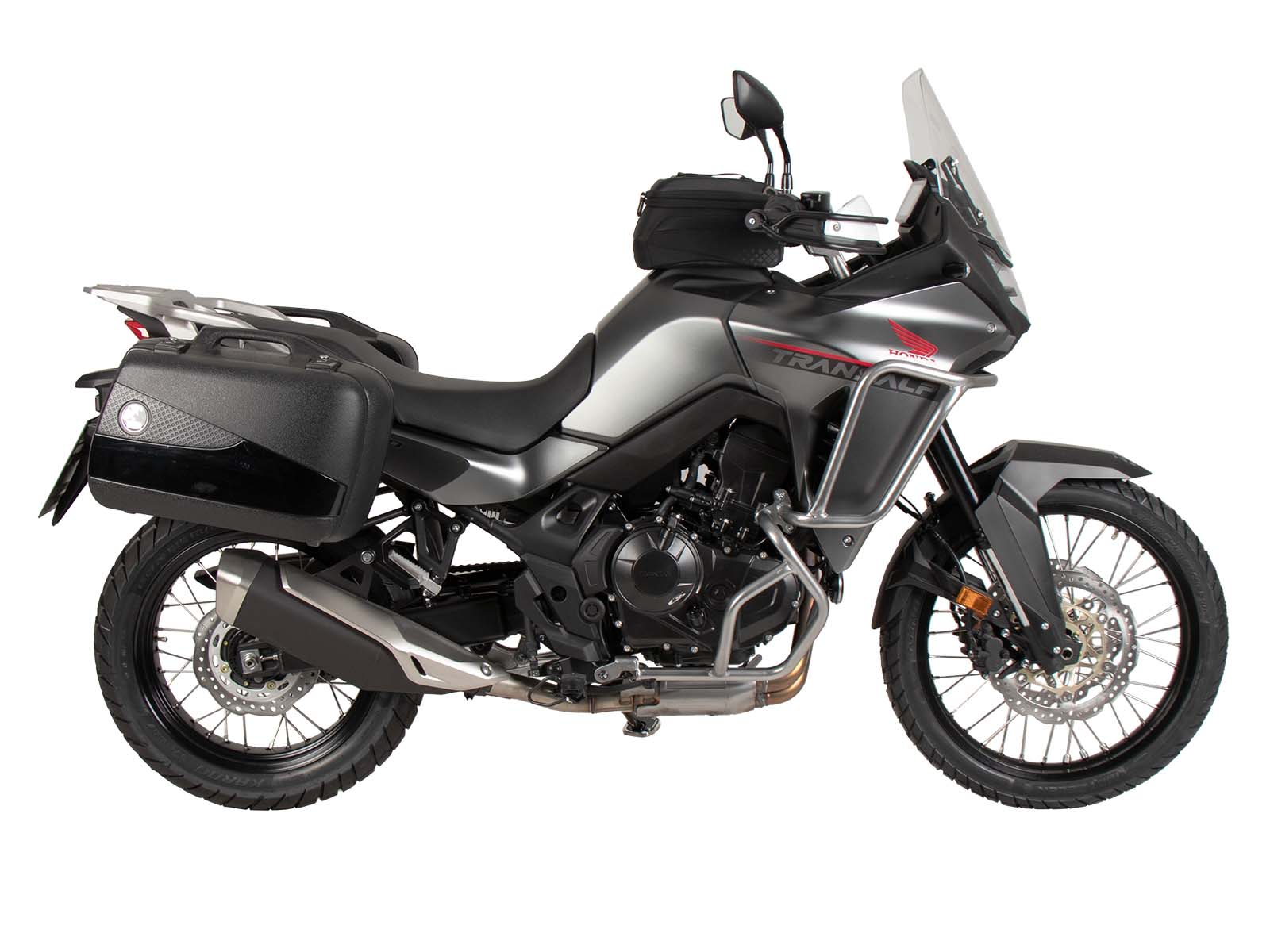 Vastgeschroefde zwarte zijkofferhouders voor Honda XL 750 Transalp / E-Clutch (25-) Hepco & Becker