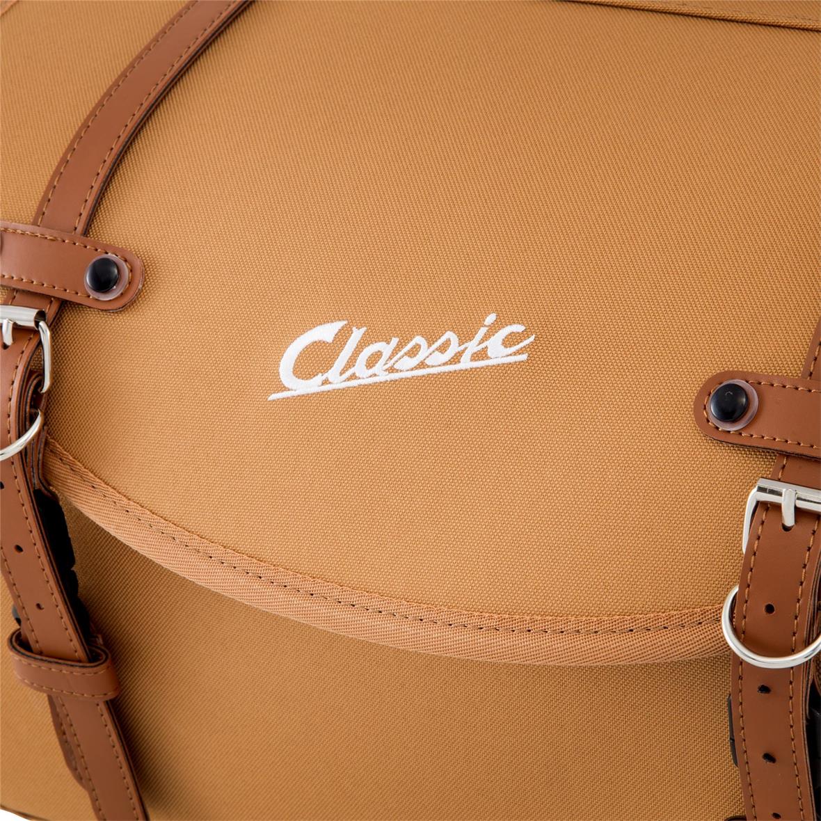 Classic" grote tas voor bagagedrager voor Vespa - bruin, nylon