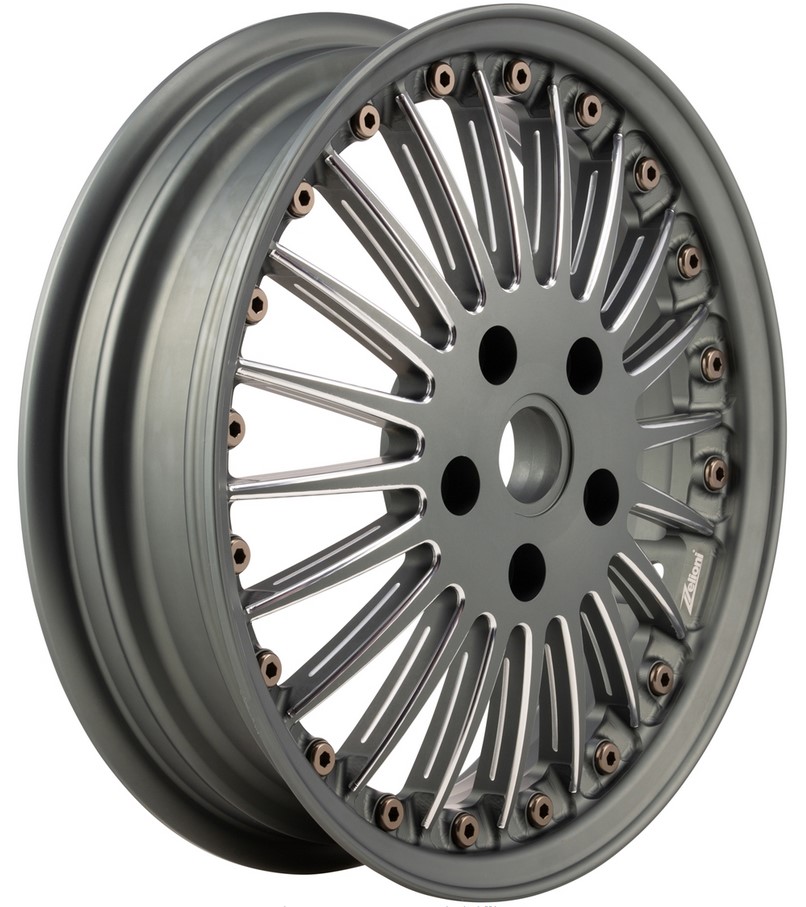 Velg Sport Classic voor/achter voor Vespa GTS/GTS Super/GTV/GT/946 125-300ccm, mat grijs