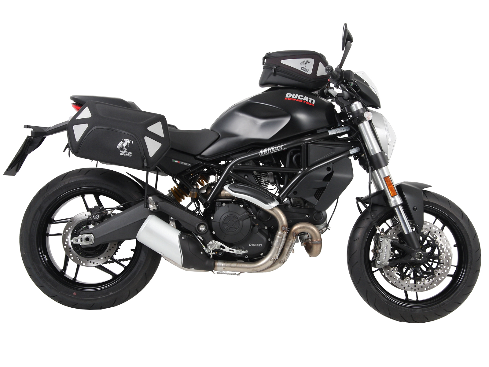 Basis tankring incl. tanktas slotunit voor Ducati Monster 797 (17-20) Hepco & Becker