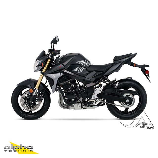 Stompgreep zwart Volcano voor Suzuki GSR750 / GSXS750